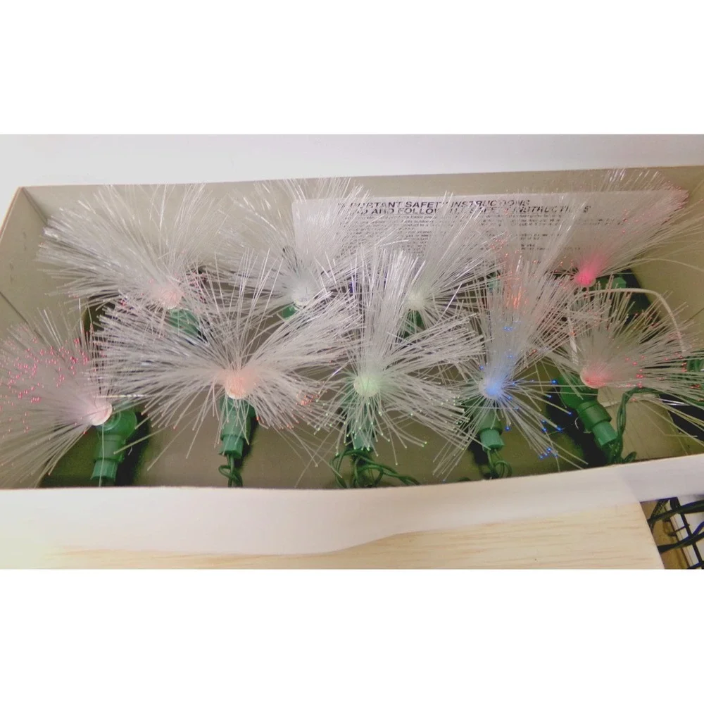 Kurt Adler Fiber Optics 10 Light Set Christmas # UL1418 Multi Color TDC Power